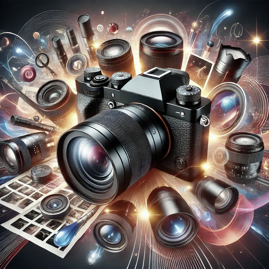 Fujifilm's iconic cameras and lenses, capturing the essence of photography mastery and creative exploration